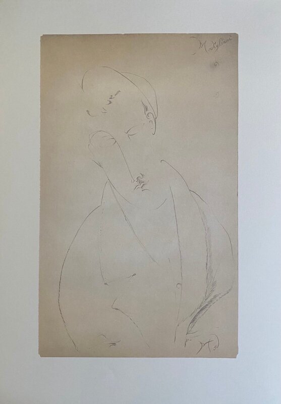 Uomo con i baffi by Amedeo Modigliani, 1917