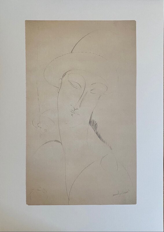 Donna con capello by Amedeo Modigliani, 1918