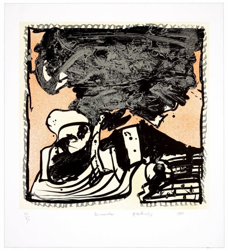 Une bonne semaine / Dimanche (A Good Week / Sunday) by Pierre Alechinsky, 1998
