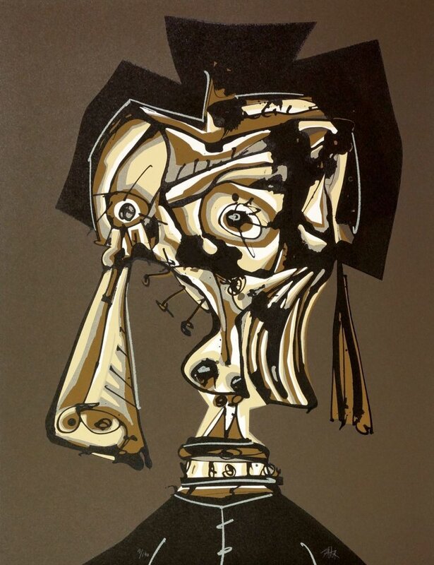 Dora Maar visitada IV d'Antonio Saura, 1986