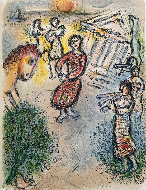 The Odyssey - The Preparations of the Suitors' Feast by Marc Chagall, 1989