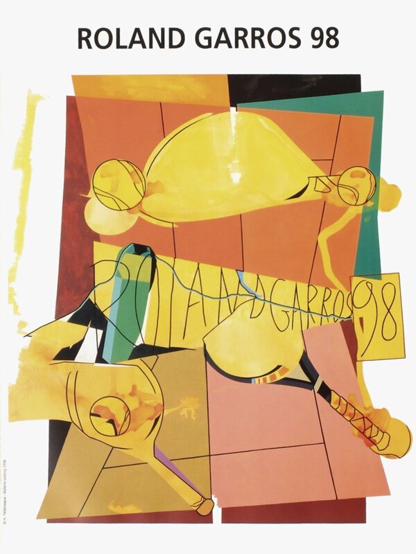 Roland-Garros Official Poster de Hervé Télémaque, 1998