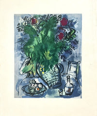Bouquet fleuri sur table de Marc Chagall, vers 1980