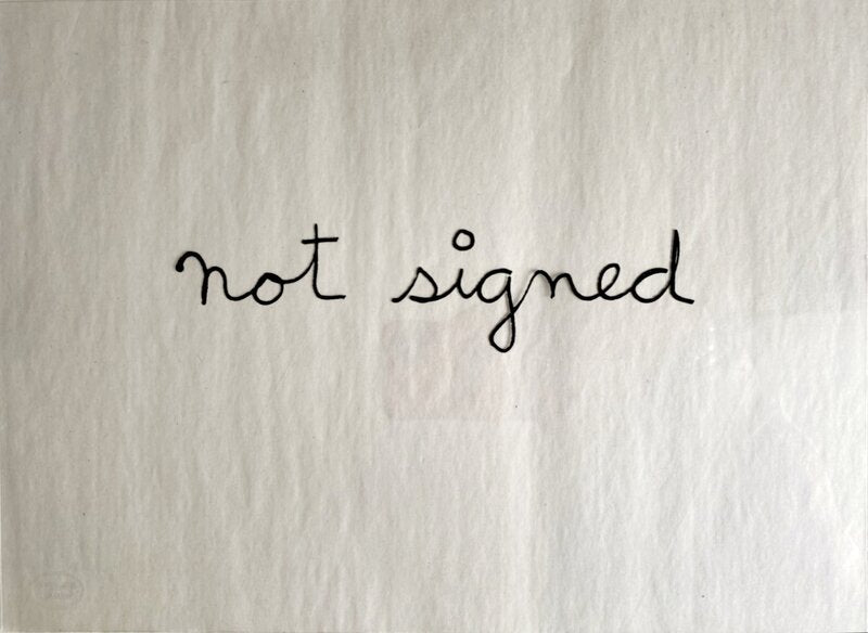 Not signed by Ben Vautier, 1975