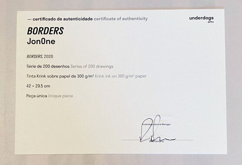 Borders de JonOne, 2020 (vue 2)