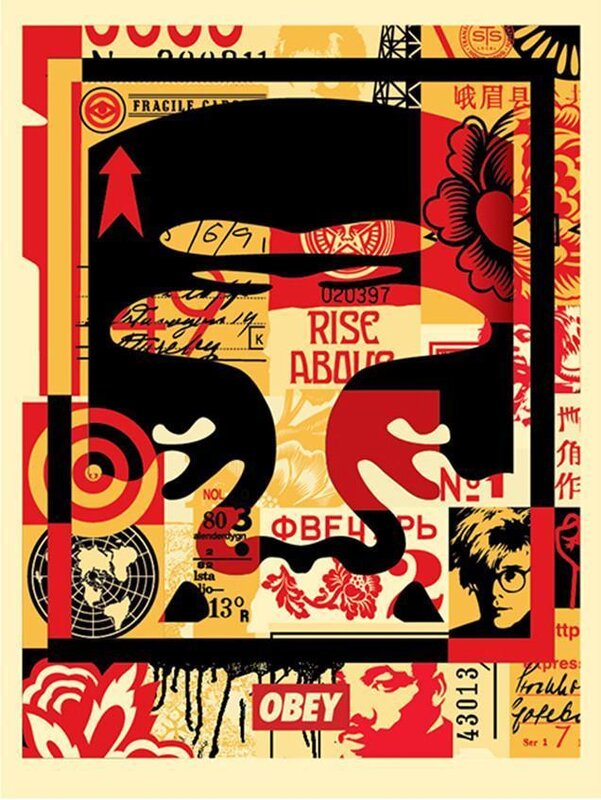 Obey 3 Face Collage de Shepard Fairey, 2019 (vue 2)
