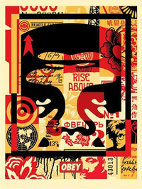 Obey 3 Face Collage de Shepard Fairey, 2019 (vue 2)