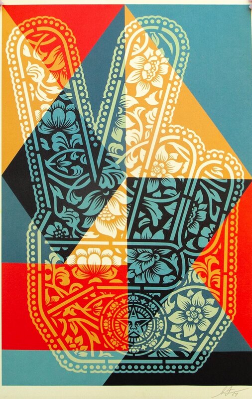 Peace Fingers de Shepard Fairey, 2024