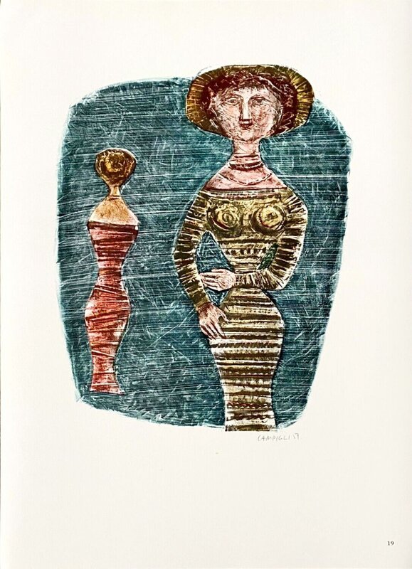 In giallo e in rosso by Massimo Campigli, 1965