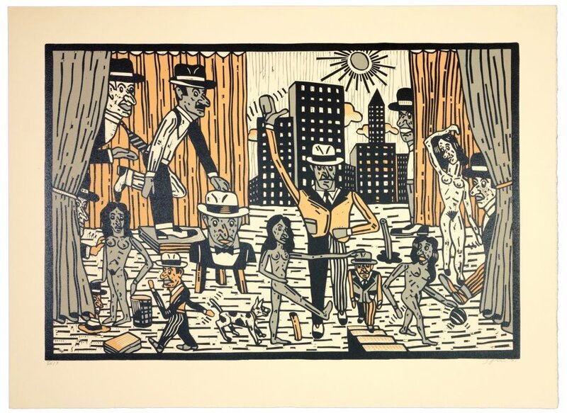 Théâtre de la ville I d'Antonio Seguí, 1991