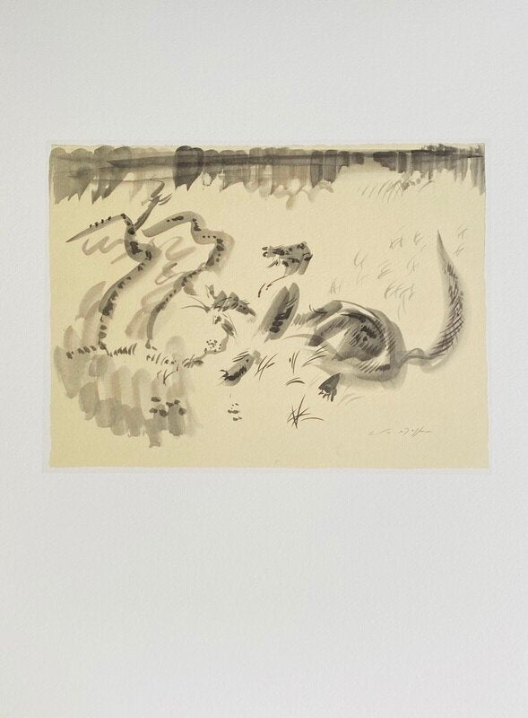 Fouine prise au piège by André Masson, 1954