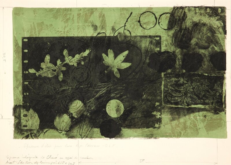 Feuille verte d'Antoni Clavé, 1975