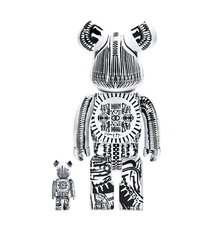 Bearbrick H.R. Giger White Chrome 400% + 100% by BE@RBRICK, 2021 (view 2)