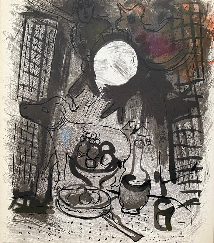 Nature morte brun de Marc Chagall, 1957