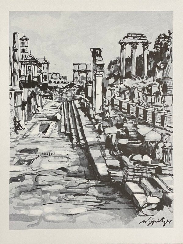 Rome dans l'Europe. Le Forum Romain by Walter Spitzer, 1971