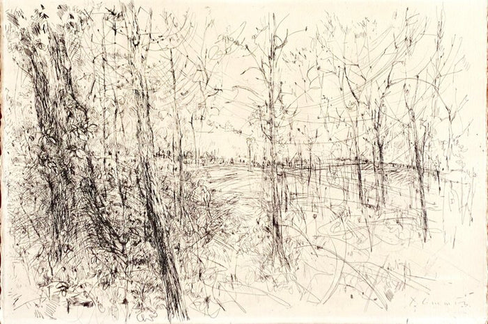 A la lisière des bois by Jean Commère, 1972