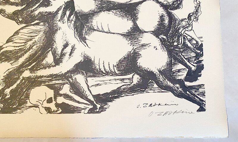 The Labours of Hercule -The mares of Diomedes d'Ossip Zadkine, 1960 (vue 3)