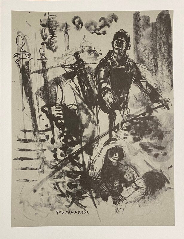 Le gondolier by Lucien Joseph Fontanarosa, 1971