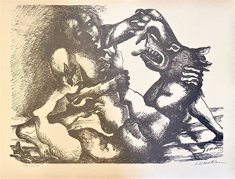 The Labours of Hercule - The Boar Of Eyrmanthos by Ossip Zadkine, 1960