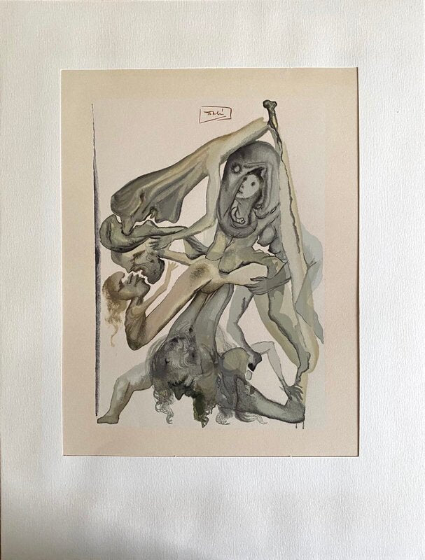 La Divine Comédie - Enfer 04 - Les Limbes by Salvador Dalí, 1963