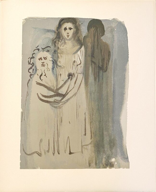 La Divine Comédie - Purgatoire 16 - Dans la fumée des Coléreux de Salvador Dalí, 1963