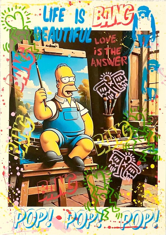 Homer Simpson Painter de Koen Betjes, 2024