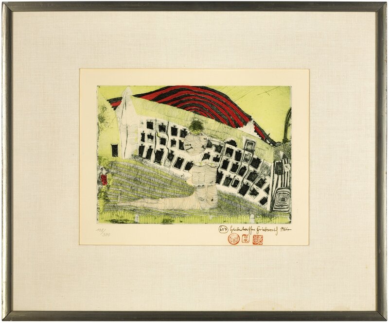 Mädchenfund im Gras (Girl found in the Grass) de Friedensreich Hundertwasser, 1964 (vue 2)