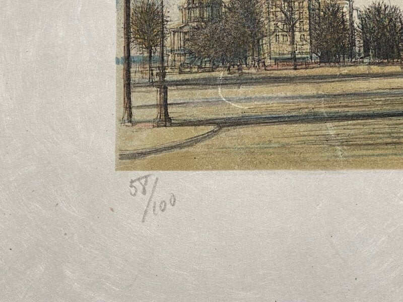Paris, Boulevard des Invalides by Jean Carzou, 1958 (view 2)