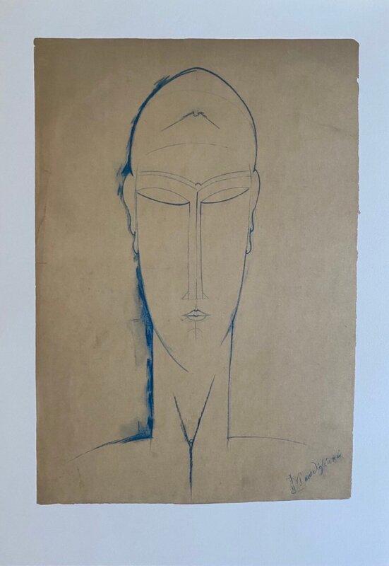 Testa di cariatide by Amedeo Modigliani, 1910