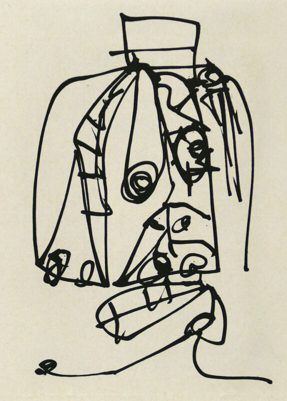 Frauen portrait mit Hut 3 d'Antonio Saura, 1990