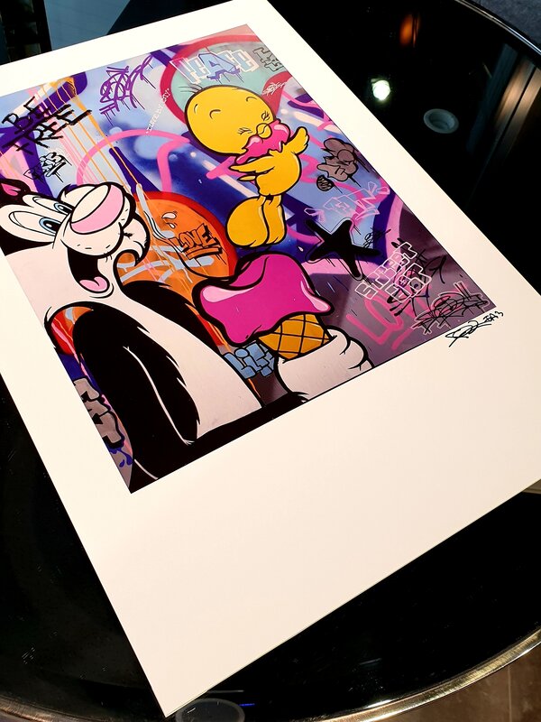 Tweety & Sylvester Print de FAT, 2019 (vue 3)