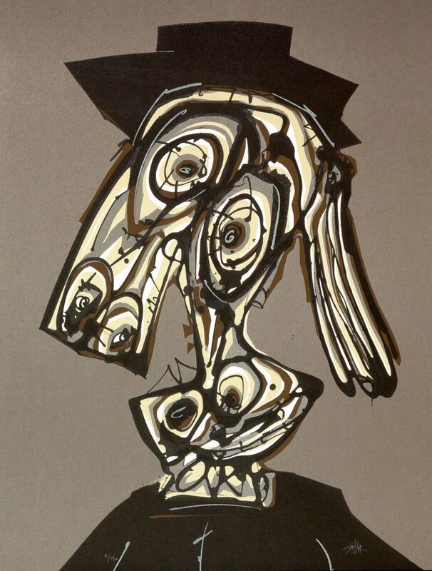 Dora Maar visitada II by Antonio Saura, 1986