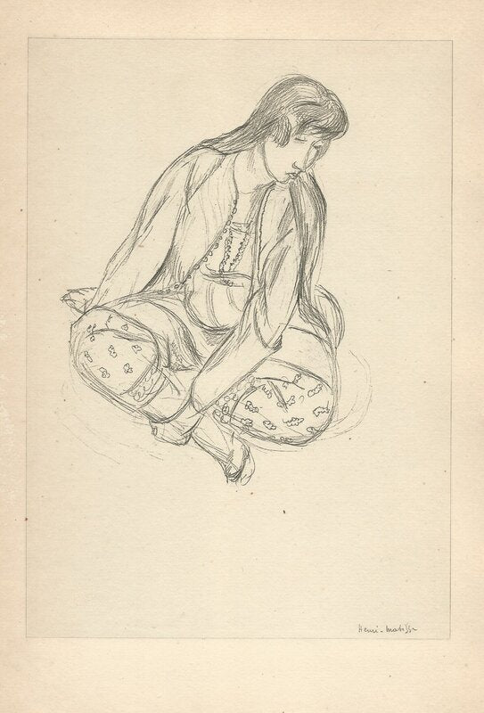 Cinquante Dessins, Planche XLIX de Henri Matisse, 1920