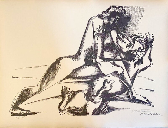 The Labours of Hercule - Fight against the Nemean lion d'Ossip Zadkine, 1960