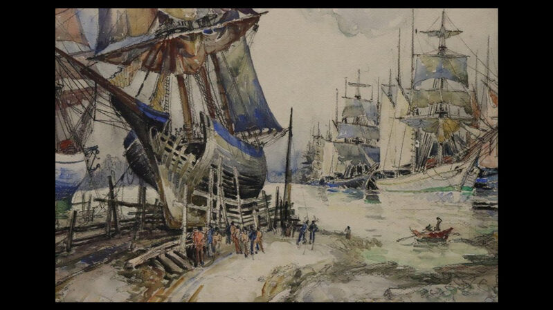 Bateaux à quai by Frank-Will, c. 1920 (view 3)