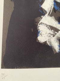 Composition sur fond noir de Jean Miotte, vers 1990 (vue 2)