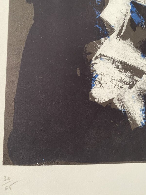 Composition sur fond noir de Jean Miotte, vers 1990 (vue 2)