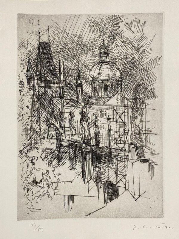 Le pont Charles à Prague de Jean Commère, 1971
