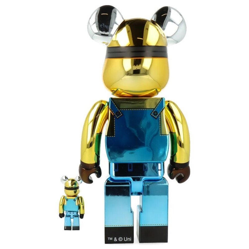 Minion Dave (Chrome) 400% + 100% by BE@RBRICK, 2022 (view 3)