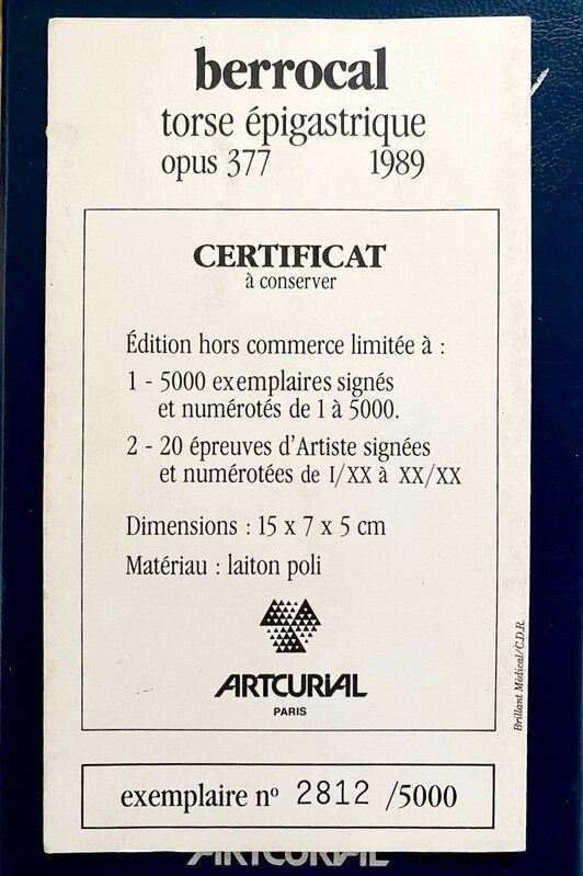 Torse Épigastrique (Opus 377) by Miguel Berrocal, 1989 (view 7)
