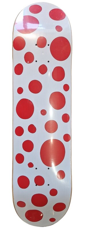 Red Big Dots Skateboard by Yayoi Kusama, 2018