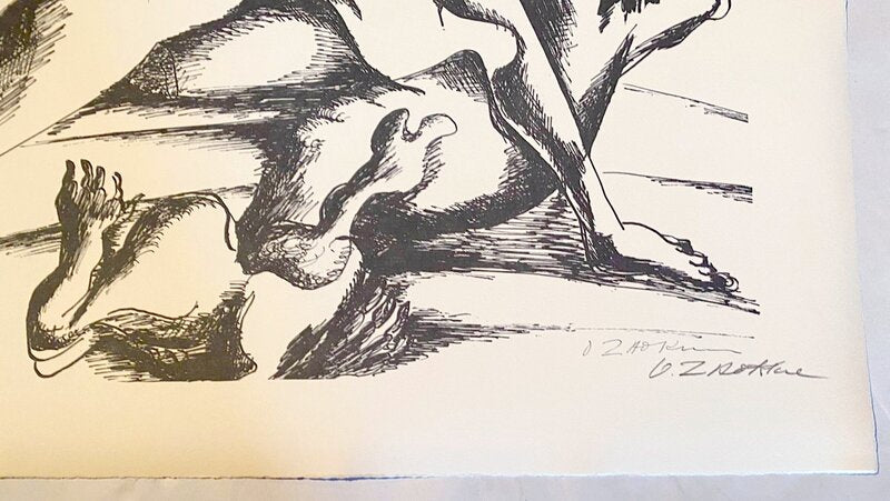The Labours of Hercule - Fight against the Nemean lion by Ossip Zadkine, 1960 (view 3)