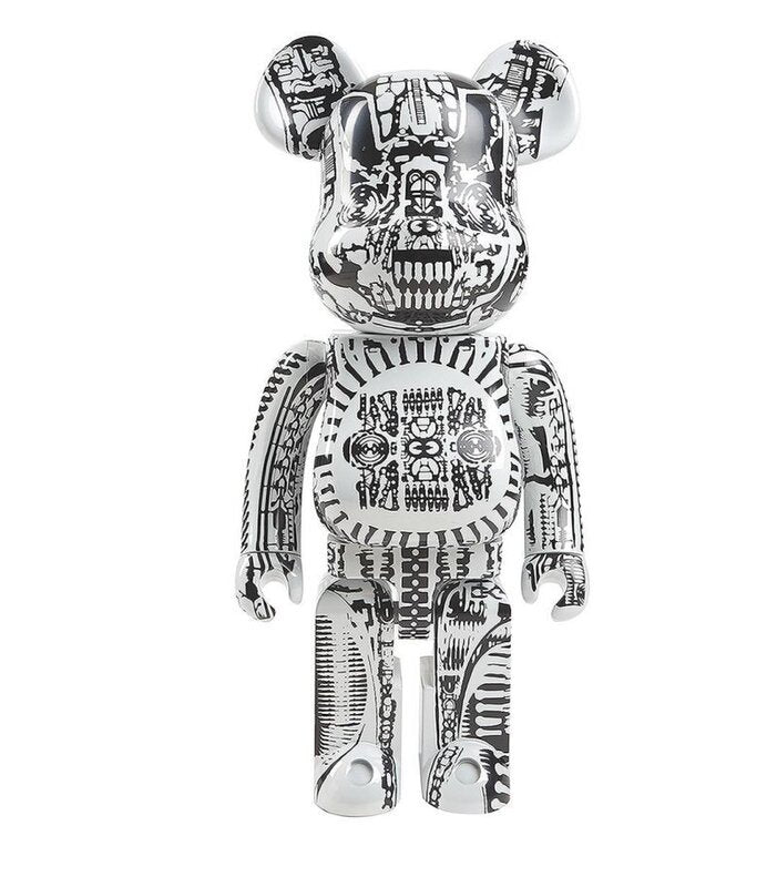 Bearbrick H.R. Giger White Chrome 1000% de BE@RBRICK, 2021
