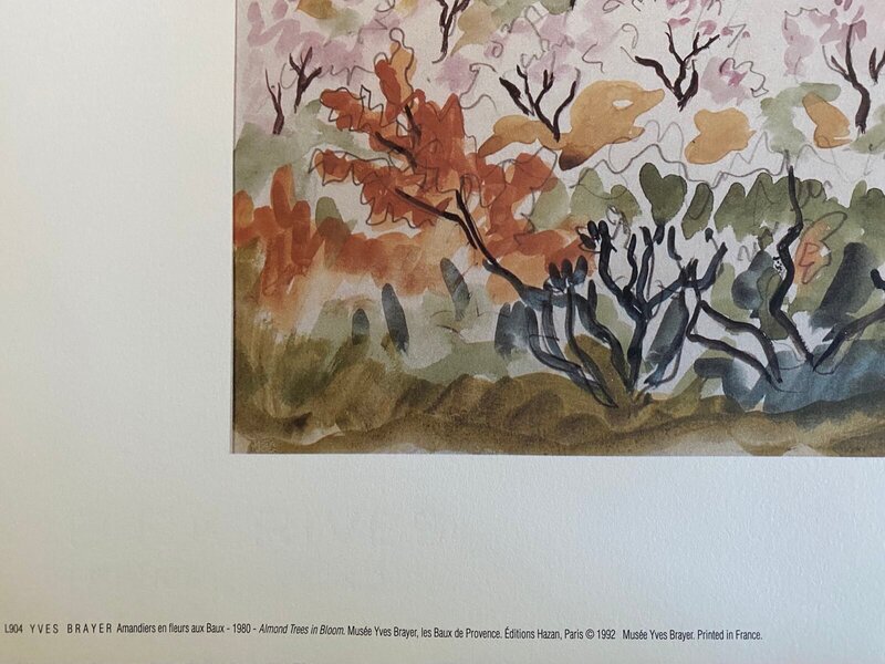 Amandiers en fleurs aux Baux d'Yves Brayer, 1992 (vue 3)