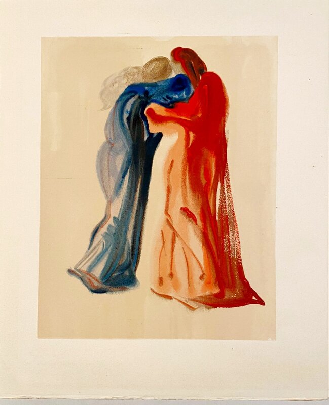 La Divine Comédie - Purgatoire 29 - Rencontre de Dante et Béatrice by Salvador Dalí, 1963