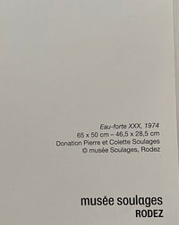 Eau-forte XXX by Pierre Soulages, c. 2022 (view 4)