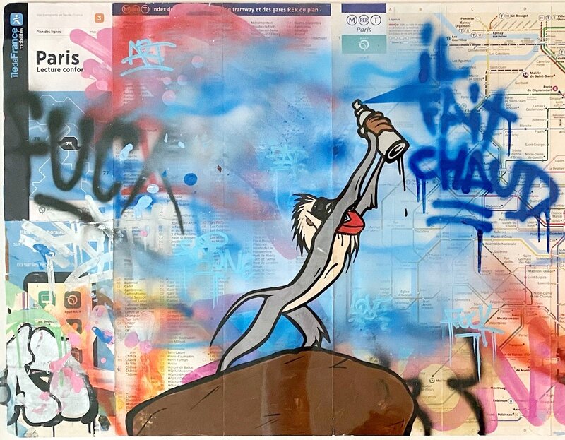 Il fait chaud (Metro Map of Paris) de FAT, 2020 (vue 3)