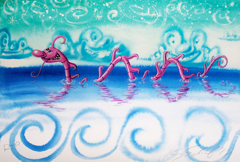 Seeserpent de Kenny Scharf, 2017