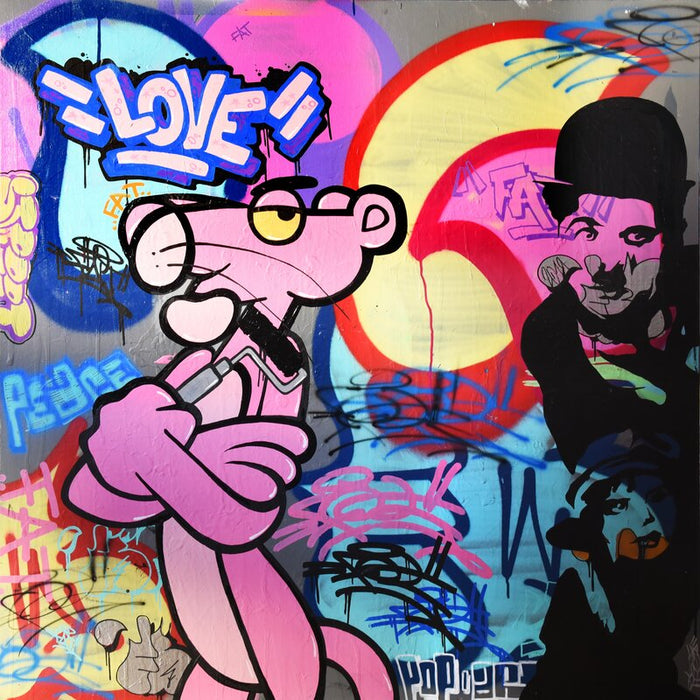 Panther VS Chaplin Print de FAT, 2019