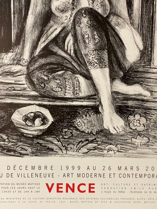 Odalisque à la coupe de fruits de Henri Matisse, 1999 (vue 3)